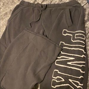 PINK black baggy sweatpants